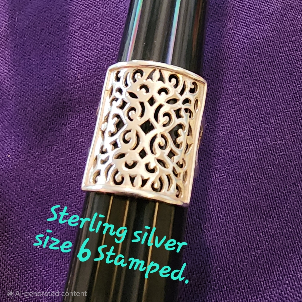 Elegant Silver Filigree Ring New Without Tags!